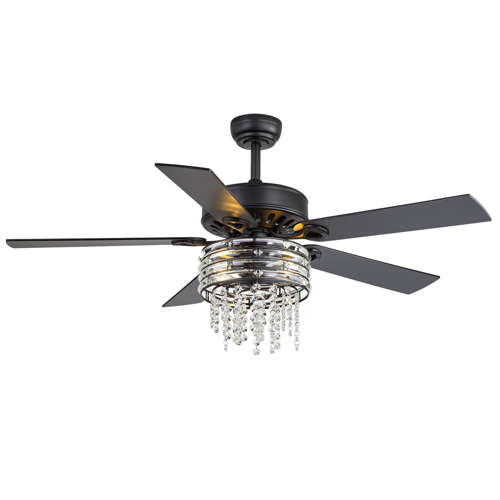 Cavora 52-Inch Crystal Ceiling Fan With Light
