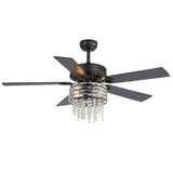 Cavora 52-Inch Crystal Ceiling Fan With Light