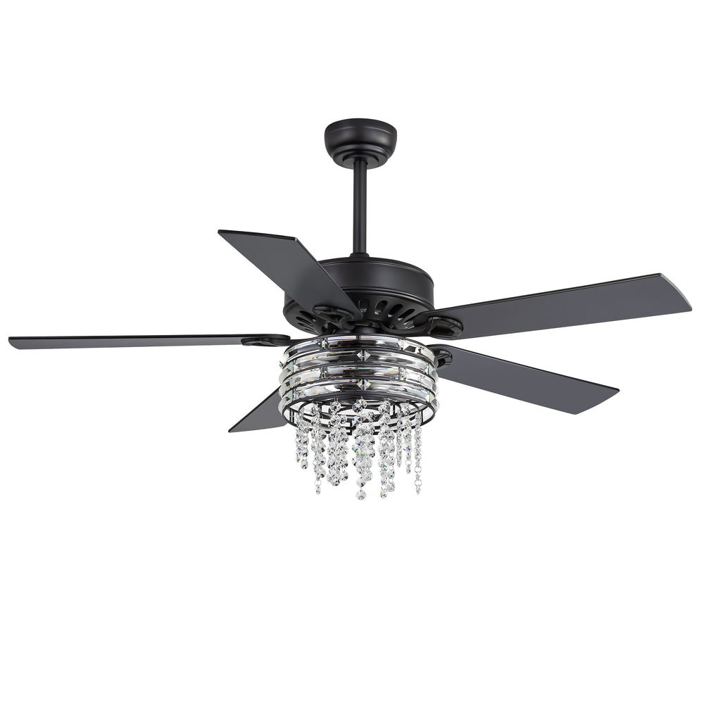 Cavora 52-Inch Crystal Ceiling Fan With Light