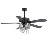 Cavora 52-Inch Crystal Ceiling Fan With Light