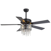 Cavora 52-Inch Crystal Ceiling Fan With Light