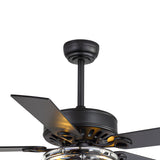 Cavora 52-Inch Crystal Ceiling Fan With Light
