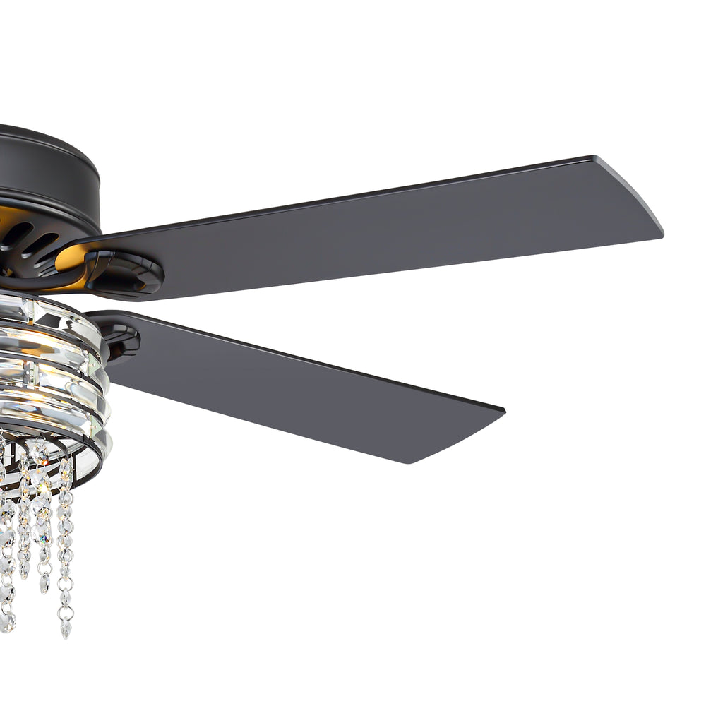 Cavora 52-Inch Crystal Ceiling Fan With Light