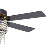 Cavora 52-Inch Crystal Ceiling Fan With Light