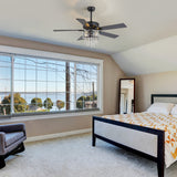 Cavora 52-Inch Crystal Ceiling Fan With Light