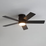 Elvaris 42/52-Inch Flush Mount Ceiling Fan With Light