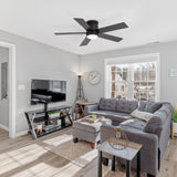Elvaris 42/52-Inch Flush Mount Ceiling Fan With Light