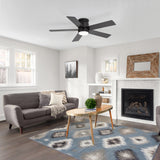 Elvaris 42/52-Inch Flush Mount Ceiling Fan With Light
