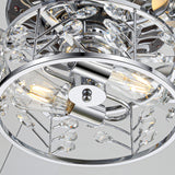 Cavora 52-Inch Chrome Crystal Ceiling Fan With Light