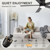Aerovia 52-Inch Smart Ceiling Fan With Light & Remote