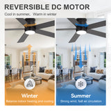 Aerovia 52-Inch Smart Ceiling Fan With Light & Remote