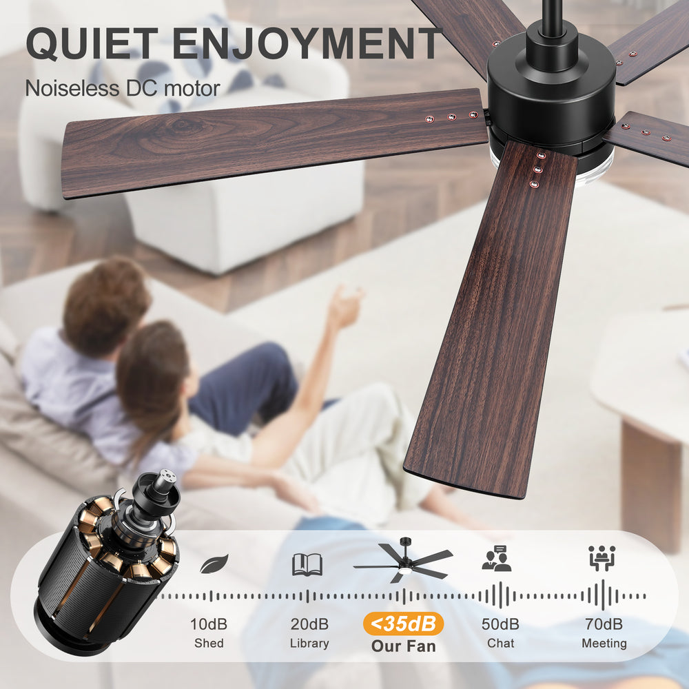 Auralis 52-Inch 5-Blade Ceiling Fan With Light & Remote