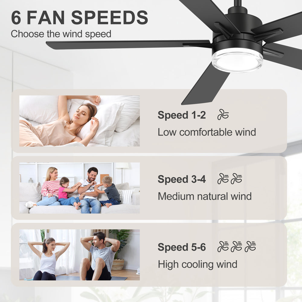 Auralis 52-Inch 5-Blade Ceiling Fan With Light & Remote