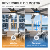 Auralis 52-Inch 5-Blade Ceiling Fan With Light & Remote