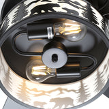 Cavora 52 Inch Black Ceiling Fan With Light & Remote