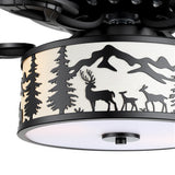 Cavora 52 Inch Black Ceiling Fan With Light & Remote