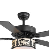 Cavora 52 Inch Black Ceiling Fan With Light & Remote