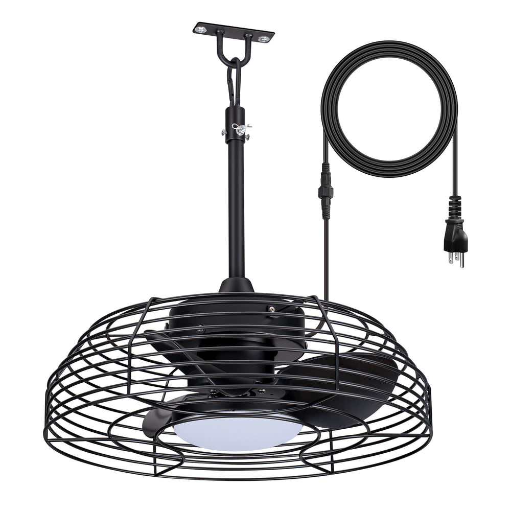 Joren 19-Inch Waterproof Outdoor Ceiling Fan With Light