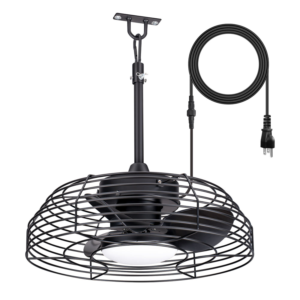 Joren 19-Inch Waterproof Outdoor Ceiling Fan With Light