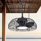 19" Outdoor Waterproof Ceiling Fan with LED Light, IP44 Rated, Plug-In Design, 3 ABS Blades, DC Motor, 6 Speeds, Reverse Mode, 1–12H Timer, Remote Control, 3-CCT 24W LED, Works with 6"/10" Downrods