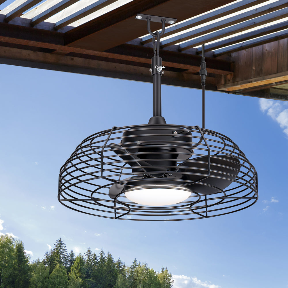 Joren 19-Inch Waterproof Outdoor Ceiling Fan With Light