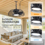 Joren 19-Inch Waterproof Outdoor Ceiling Fan With Light