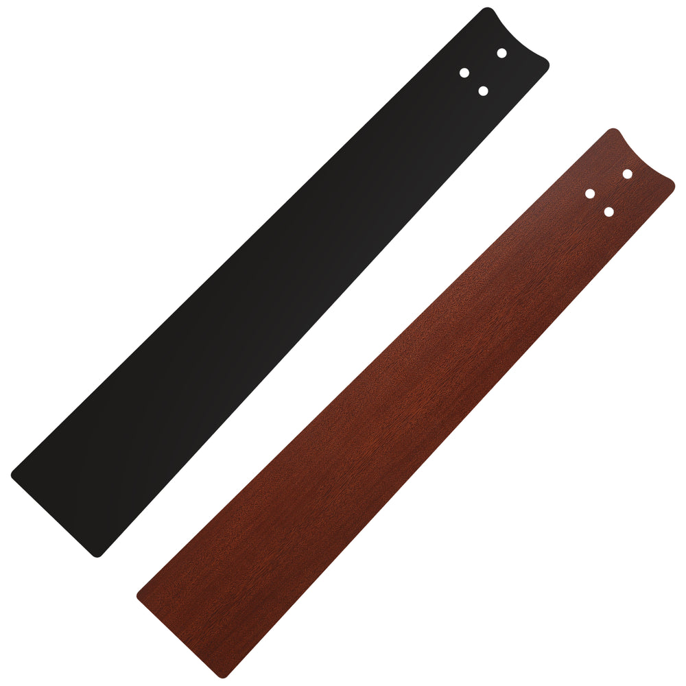 Jovora 72-inch large 8-blade ceiling fan close-up reversible blade colors black and redwood