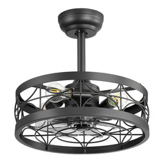 Casey 16.5-in Black Chandelier Ceiling Fan with Remote Control(7-blade)