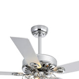 Neven 52-Inch Chrome 5-Blade Ceiling Fan With Light