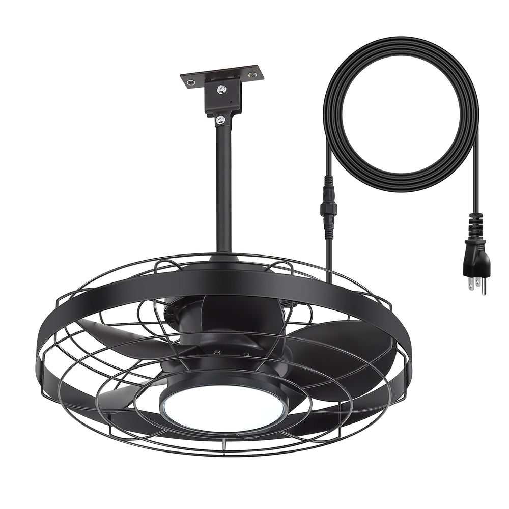 Kairara 20-Inch Outdoor Plug-In Ceiling Fan With Light