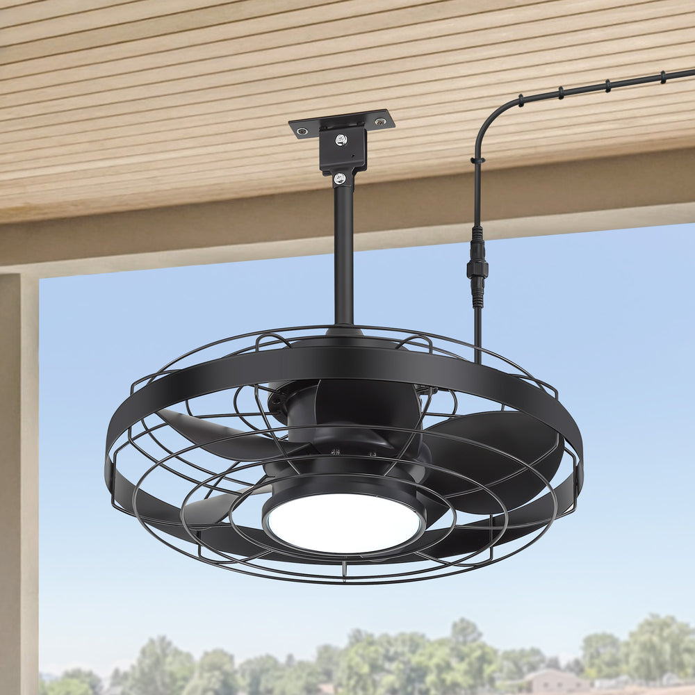Kairara 20-Inch Outdoor Plug-In Ceiling Fan With Light