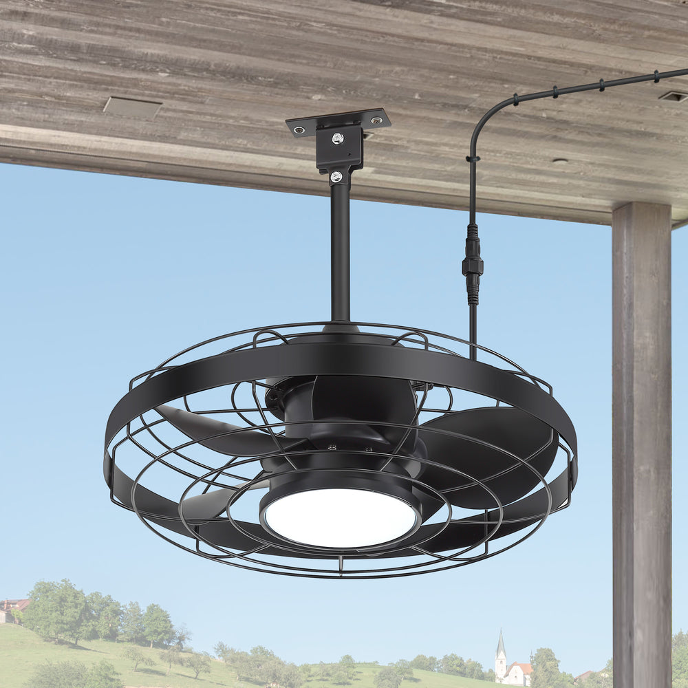 Kairara 20-Inch Outdoor Plug-In Ceiling Fan With Light