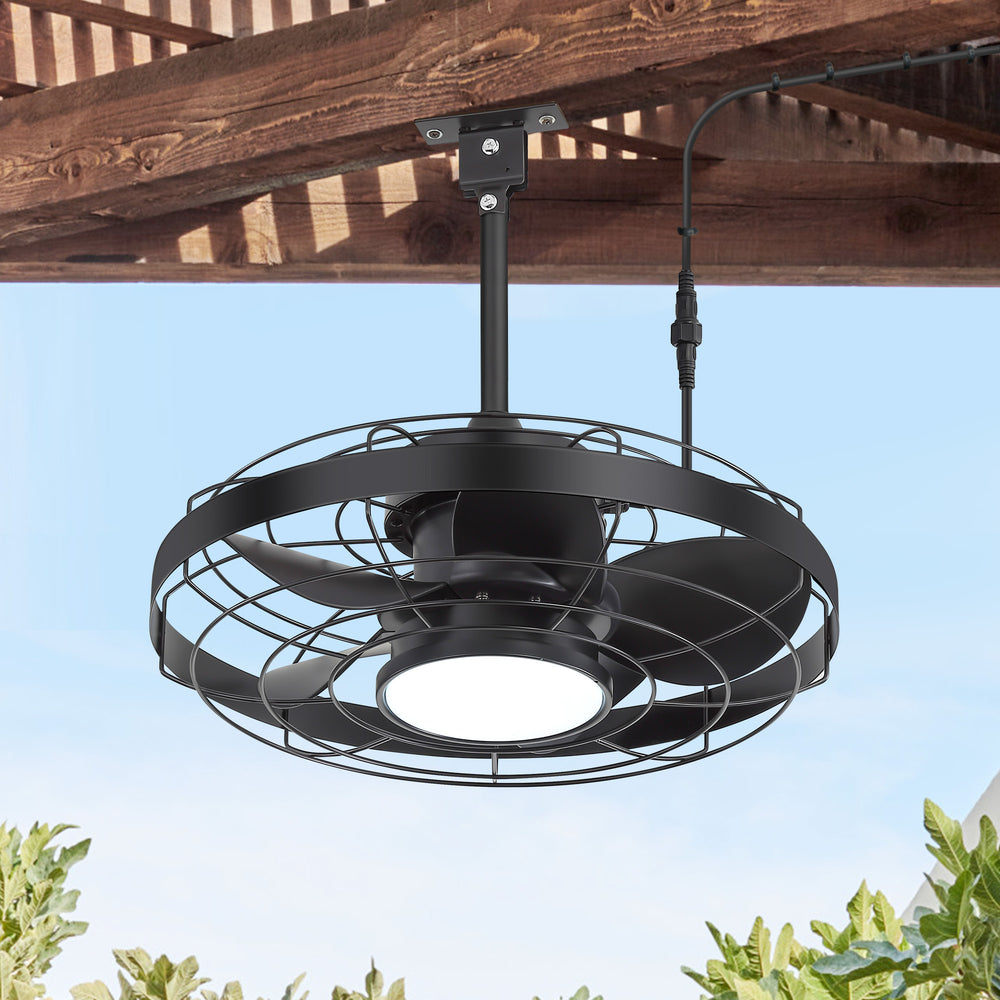 Kairara 20-Inch Outdoor Plug-In Ceiling Fan With Light