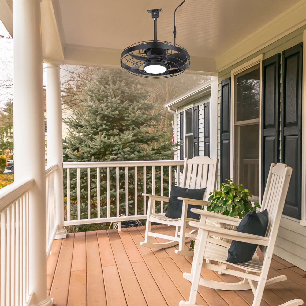 Kairara 20-Inch Outdoor Plug-In Ceiling Fan With Light