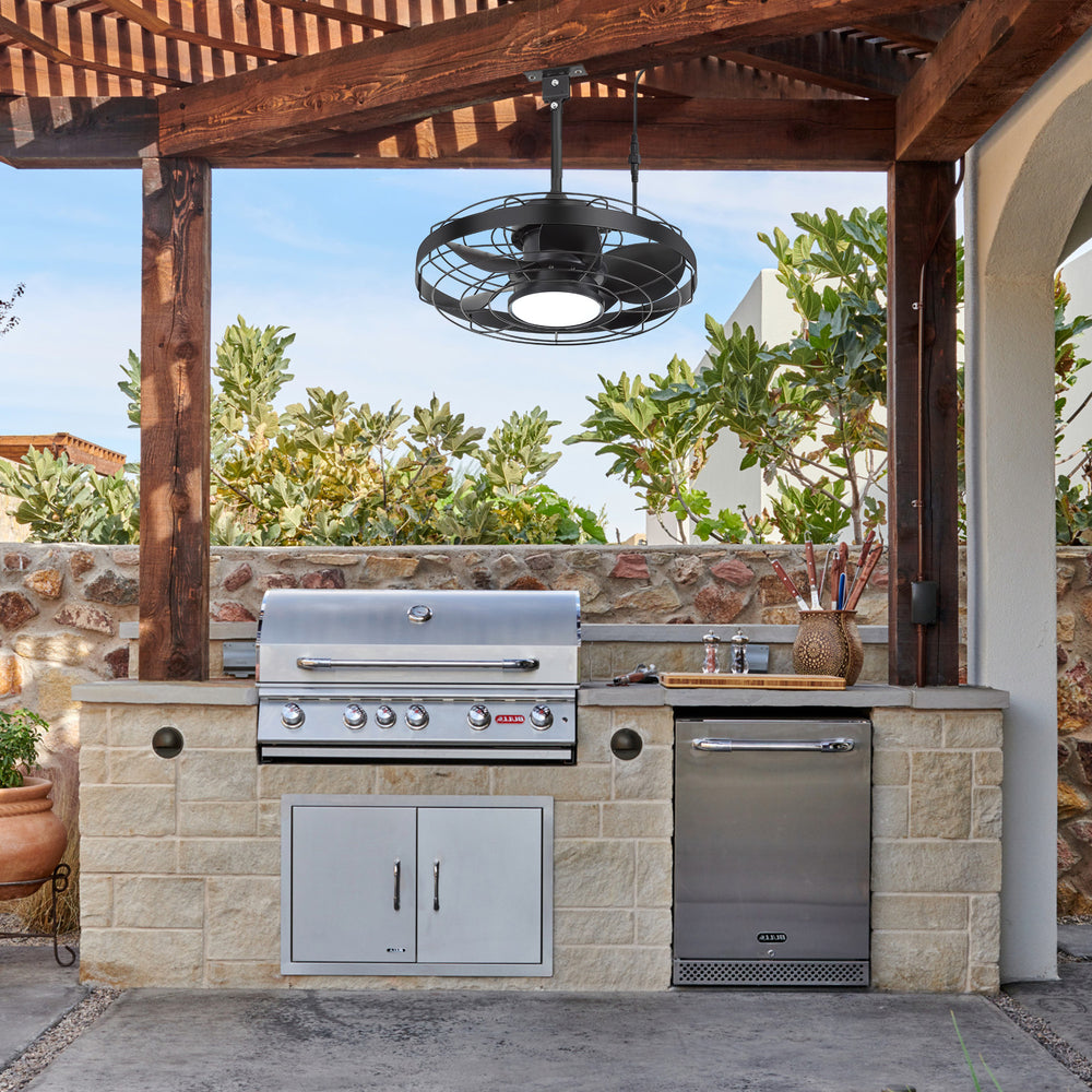 Kairara 20-Inch Outdoor Plug-In Ceiling Fan With Light
