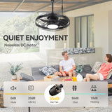 Kairara 20-Inch Outdoor Plug-In Ceiling Fan With Light