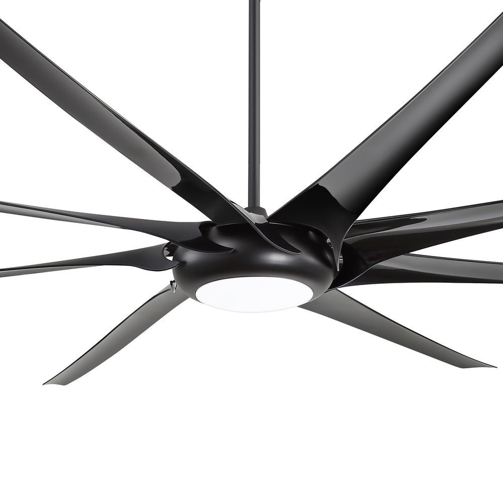 AeroSpan-XL 84/100" Large Black Ceiling Fan with Light Options & Remote