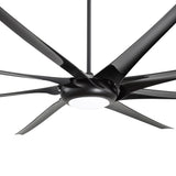 AeroSpan-XL 84/100" Large Black Ceiling Fan with Light Options & Remote