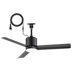 42-Inch Outdoor Ceiling Fan with Light, Matte Black Waterproof Ceiling Fan, 3-Blade Quiet DC Motor, Dimmable LED 3CCT, 6 Speeds Remote, Timer, Reversible for Patio Porch Gazebo