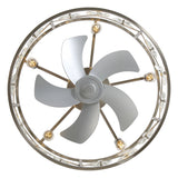 Avelis 20-Inch Crystal Caged Ceiling Fan With Light & Remote