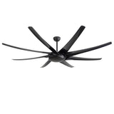 AeroSpan-XL large black ceiling fan on white background