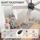 Ventorra 52/72 Inch Ceiling Fan With Light and Remote