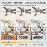 Ventorra 52/72 Inch Ceiling Fan With Light and Remote