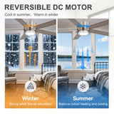 Ventorra 52/72 Inch Ceiling Fan With Light and Remote
