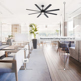 Ventorra 52/72 Inch Ceiling Fan With Light and Remote