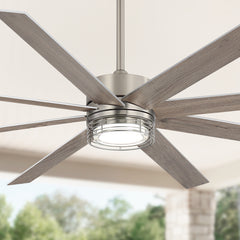 52/72-Inch Large Indoor Ceiling Fan with Dimmable LED Light & Remote, Quiet Energy-Efficient DC Motor, 8 Reversible Blades, 6-Speed Reversible, 3-CCT (3000K/4000K/6000K), Includes 6" & 10" Downrods