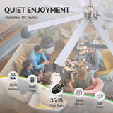Ventorra 52/72 Inch Ceiling Fan With Light and Remote