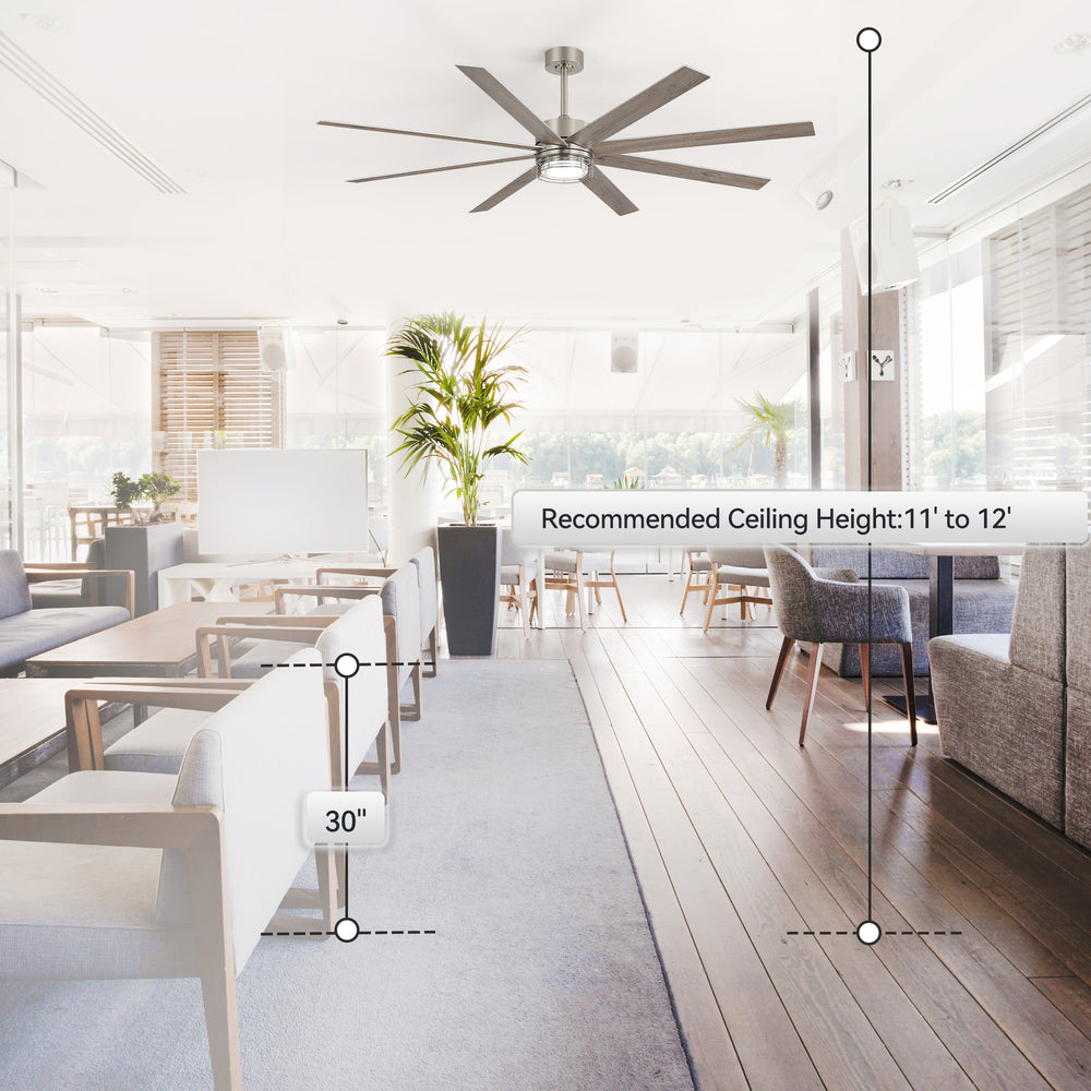 Ventorra 52/72 Inch Ceiling Fan With Light and Remote