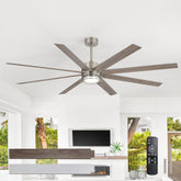 72-Inch Large Indoor Ceiling Fan with Dimmable LED Light & Remote, Quiet Energy-Efficient DC Motor, 8 Reversible Blades, 6-Speed Reversible, 3-CCT (3000K/4000K/6000K), Includes 6" & 10" Downrods, for Large Rooms