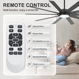 Kestis 72-inch black 10-blade ceiling fan remote control 6 speeds timer 1 2 4 hours forward reverse natural wind